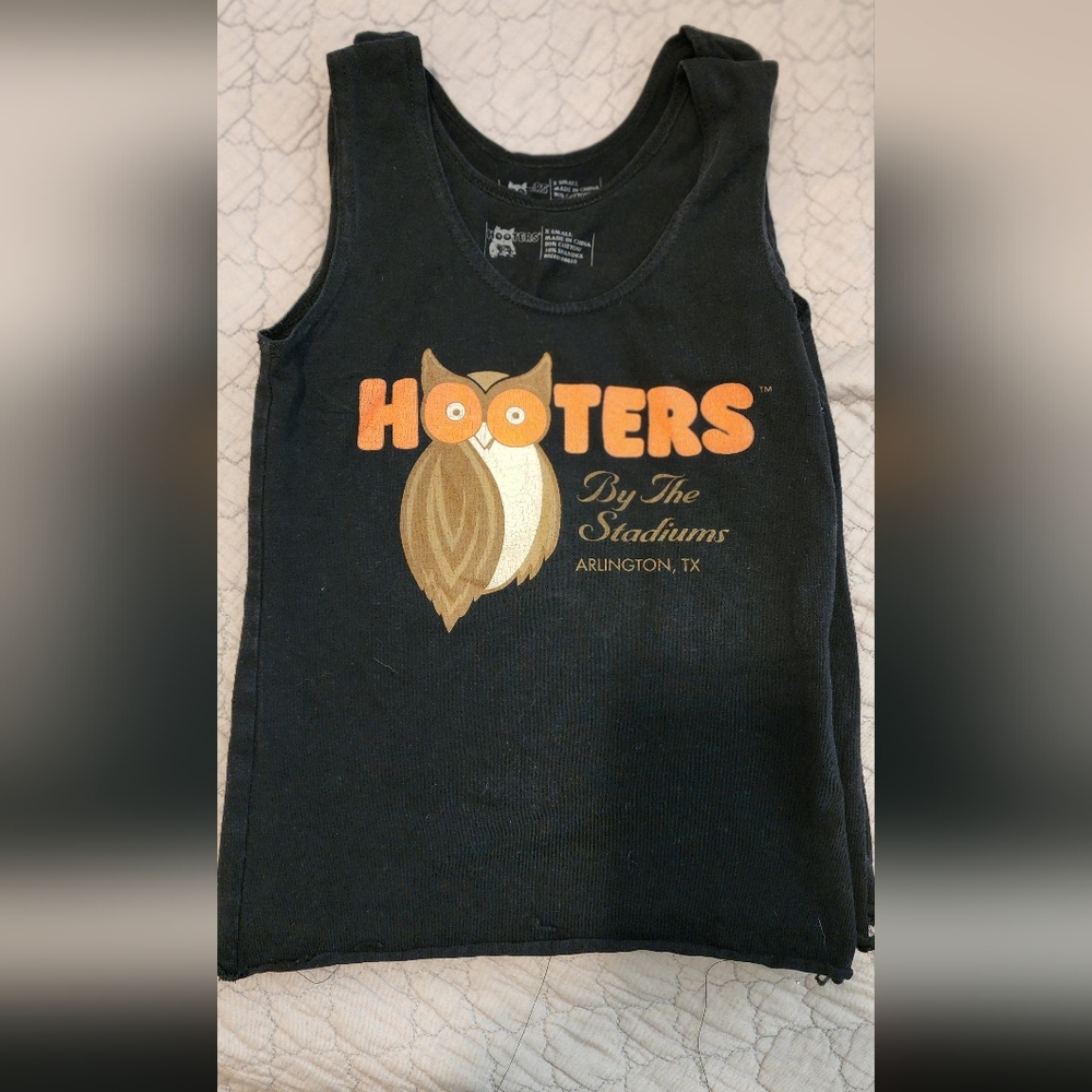 Original Black Hooters Lycra Tank Top